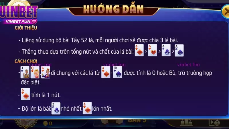 Luật chơi bài Liêng Online cơ bản