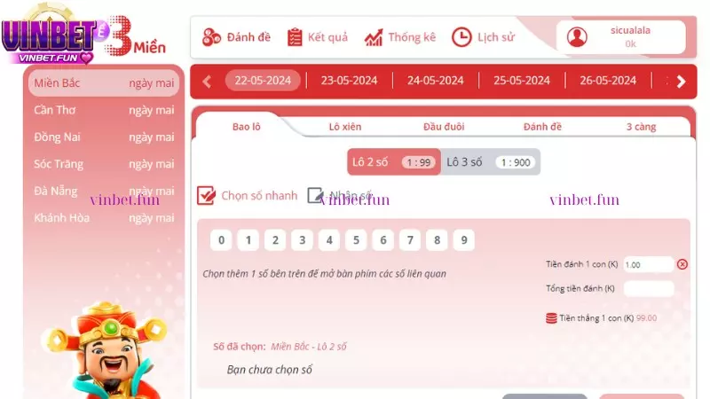 Hướng dẫn chơi xổ số 3 miền trên Vinbet